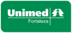 Logotipo da Planos Unimed Fortaleza, se trata de um retângulo verde com os escritos em branco com o nome da empresa